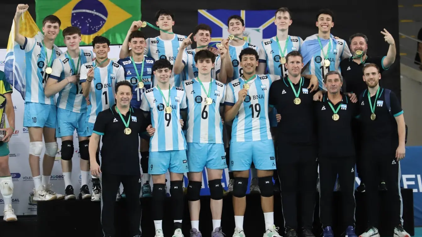 Atleta barilochense en el equipo campeón del Sudamericano Sub19 de vóley