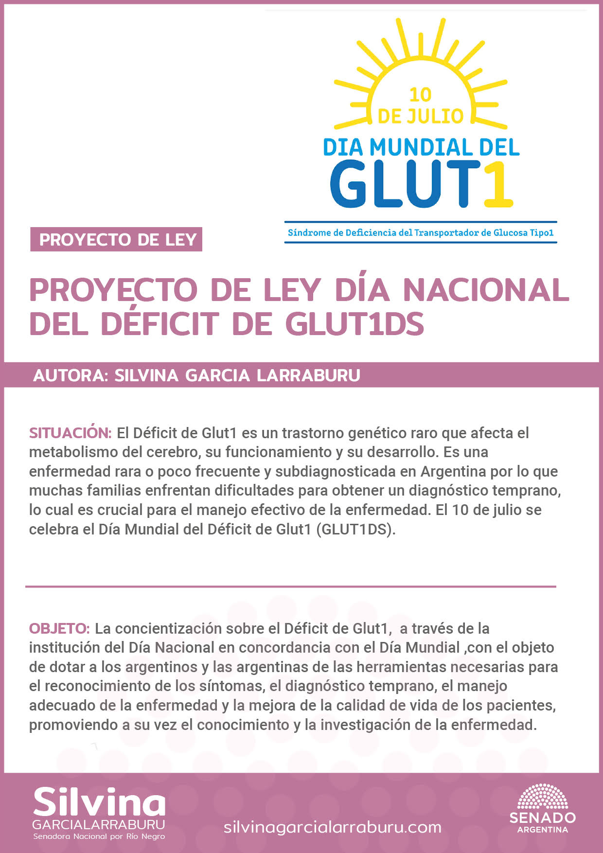 García Larraburu impulsa la visualización del Déficit de Glut 1