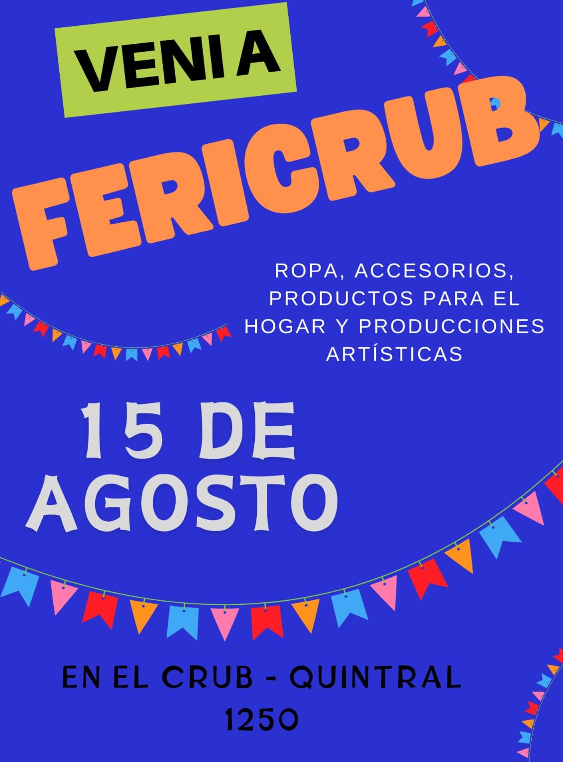 Bariloche: este jueves se realiza la primera FeriCRUB