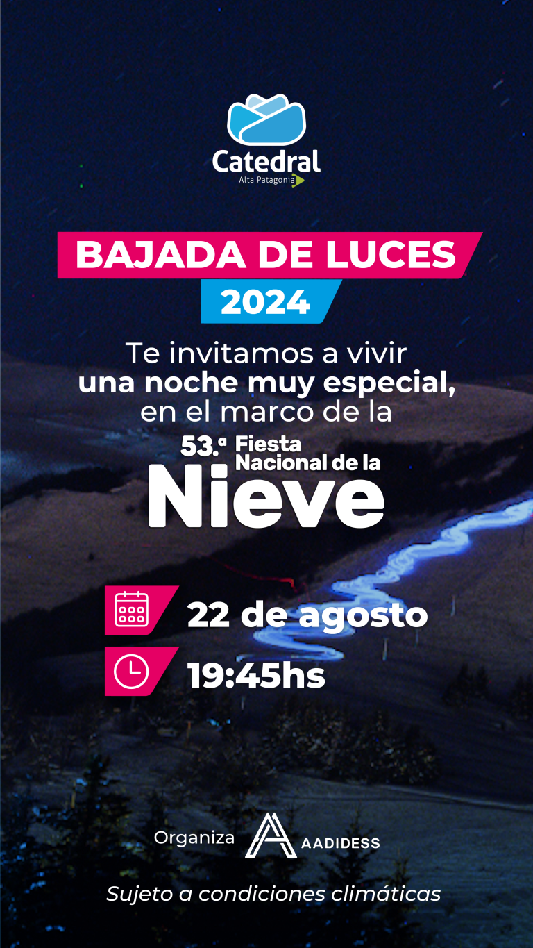 Bariloche: bajada de Luces en el Cerro Catedral