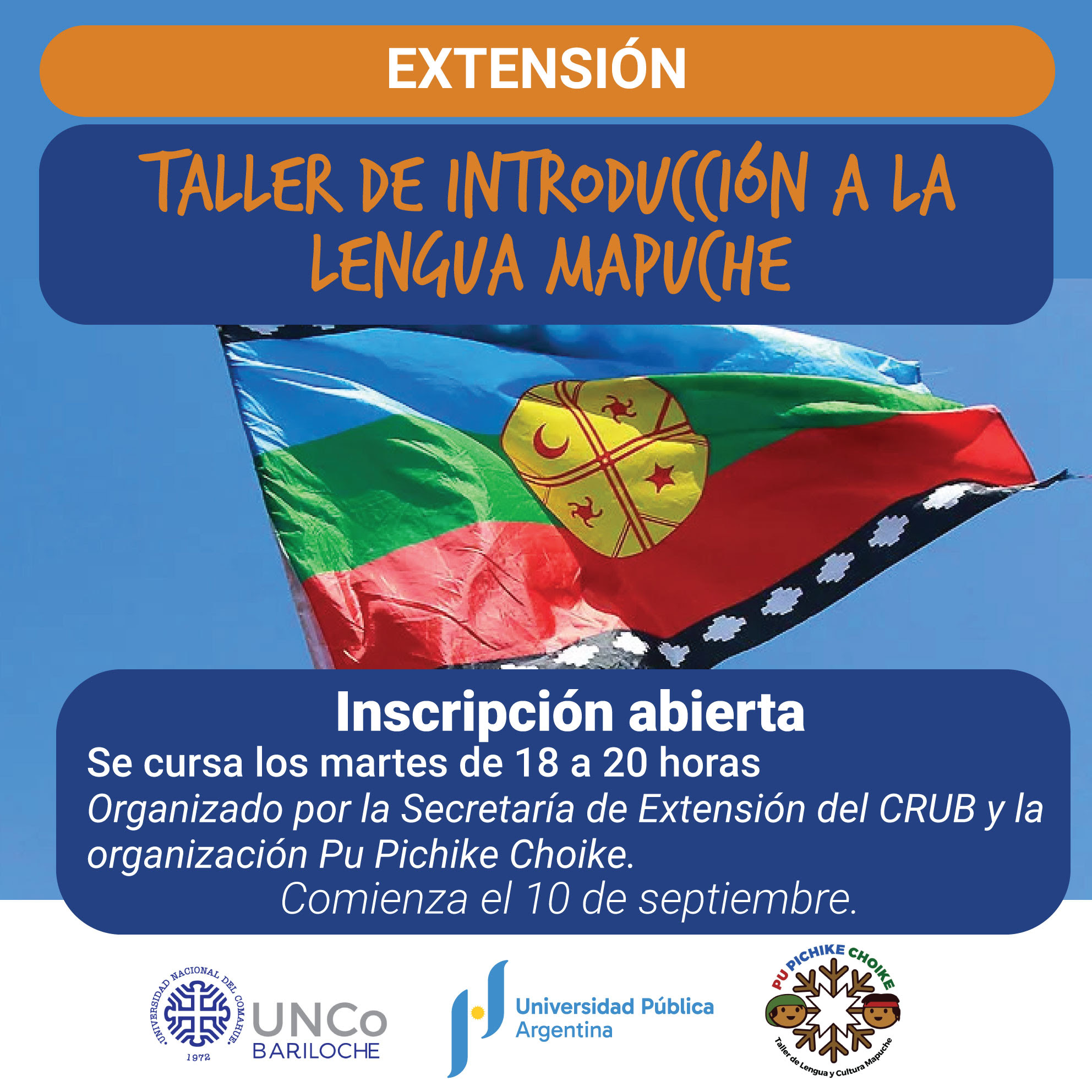 Taller de introducción a la Lengua Mapuche en la UNCo Bariloche