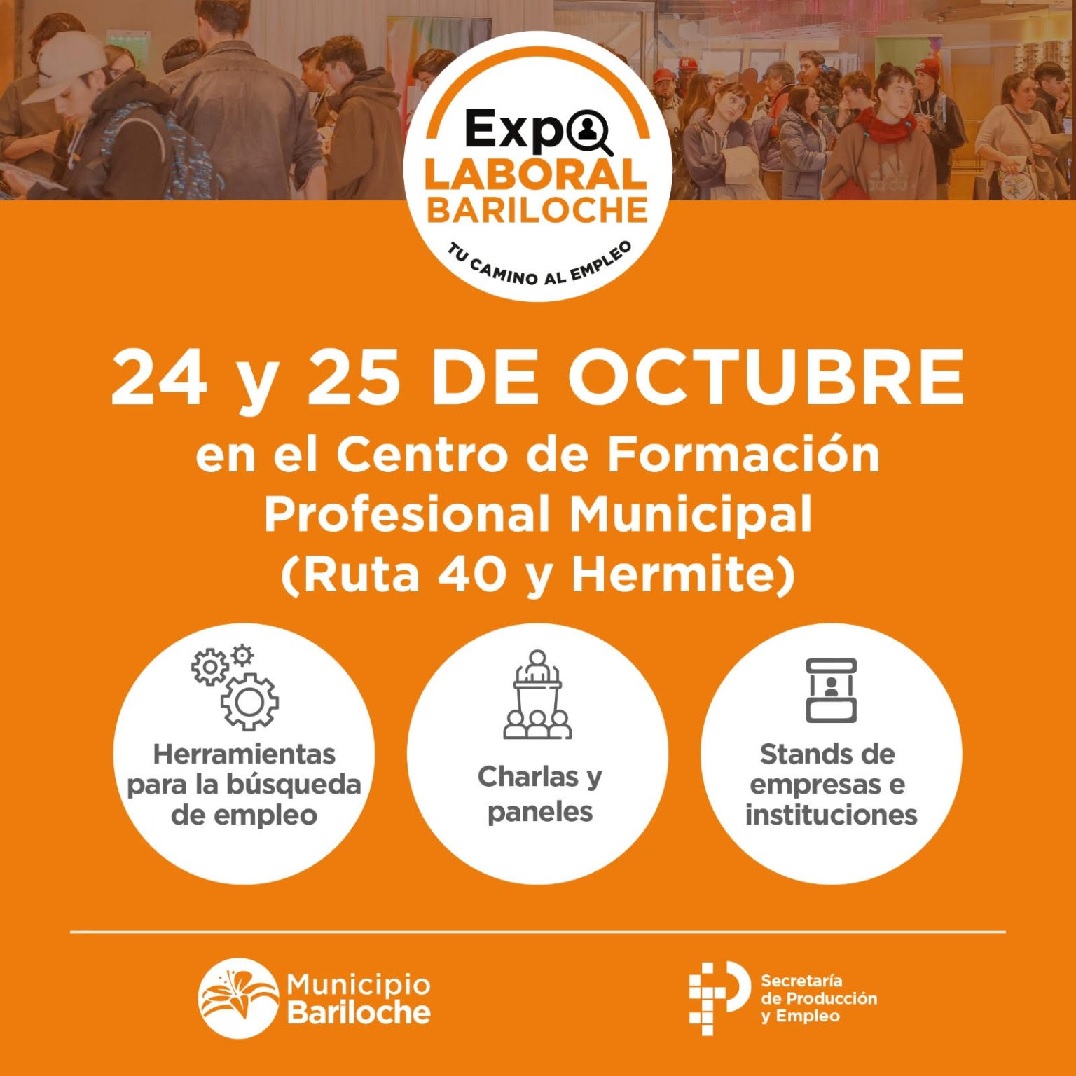 Este jueves arranca la Expo Laboral Bariloche 2024