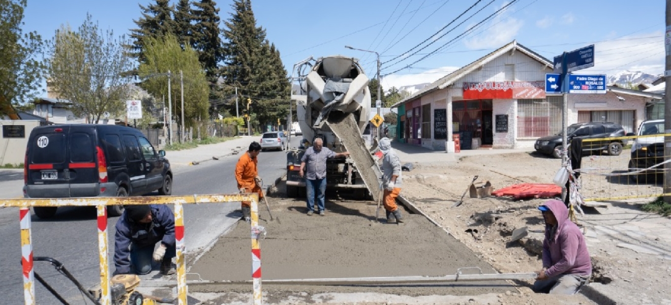 Bariloche: Municipio avanza con el hormigonado de Onelli y Rosales