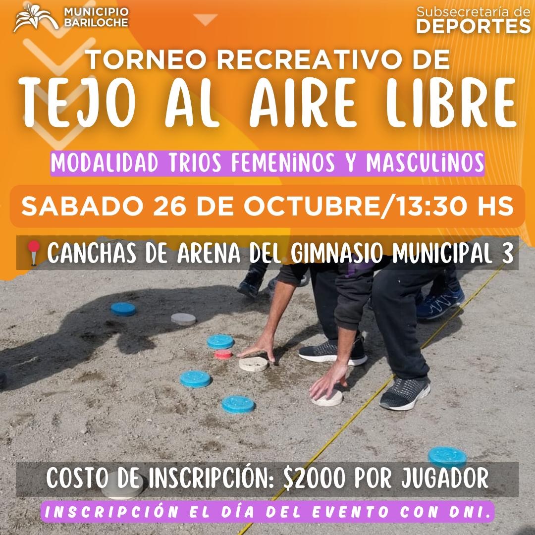 Este sábado habrá un Torneo Recreativo de Tejo al Aire Libre en Bariloche