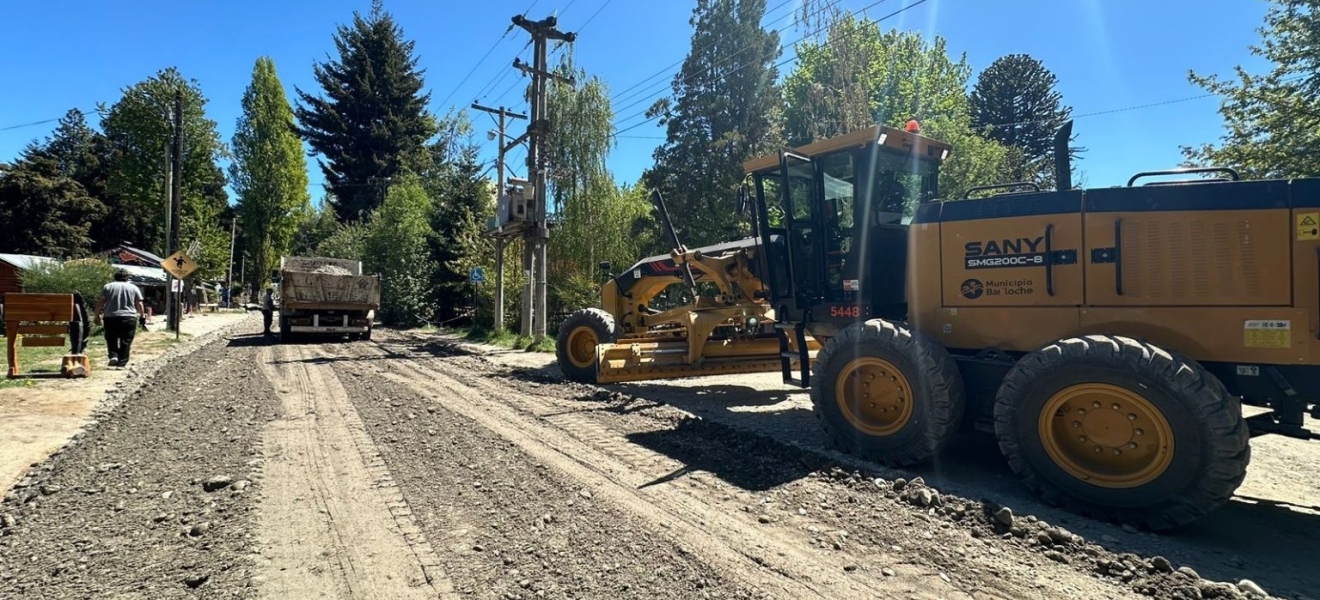 Bariloche: Comenzó la obra de embellecimiento de la calle Felix Goye en Colonia Suiza