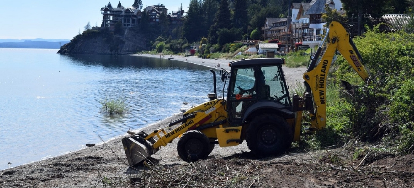 Bariloche: Mejoran Playa Bonita, y ganan metros de espacios para los vecinos