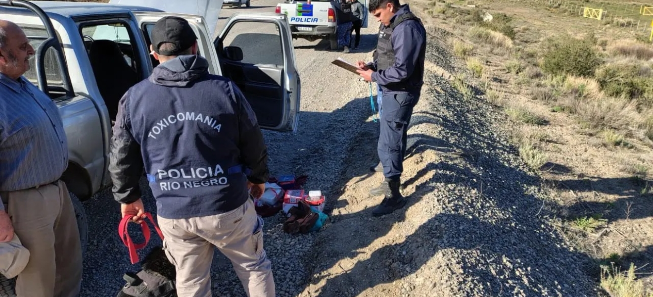 Policía rionegrina secuestró más de 2 kilos de cocaína en un operativo en la Ruta 23