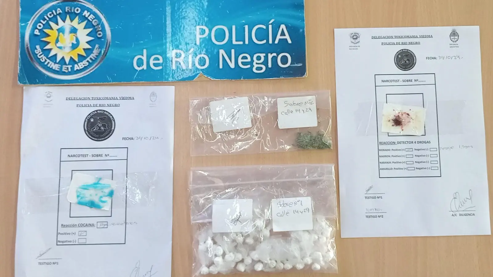 Policía incautó drogas durante un allanamiento en Viedma