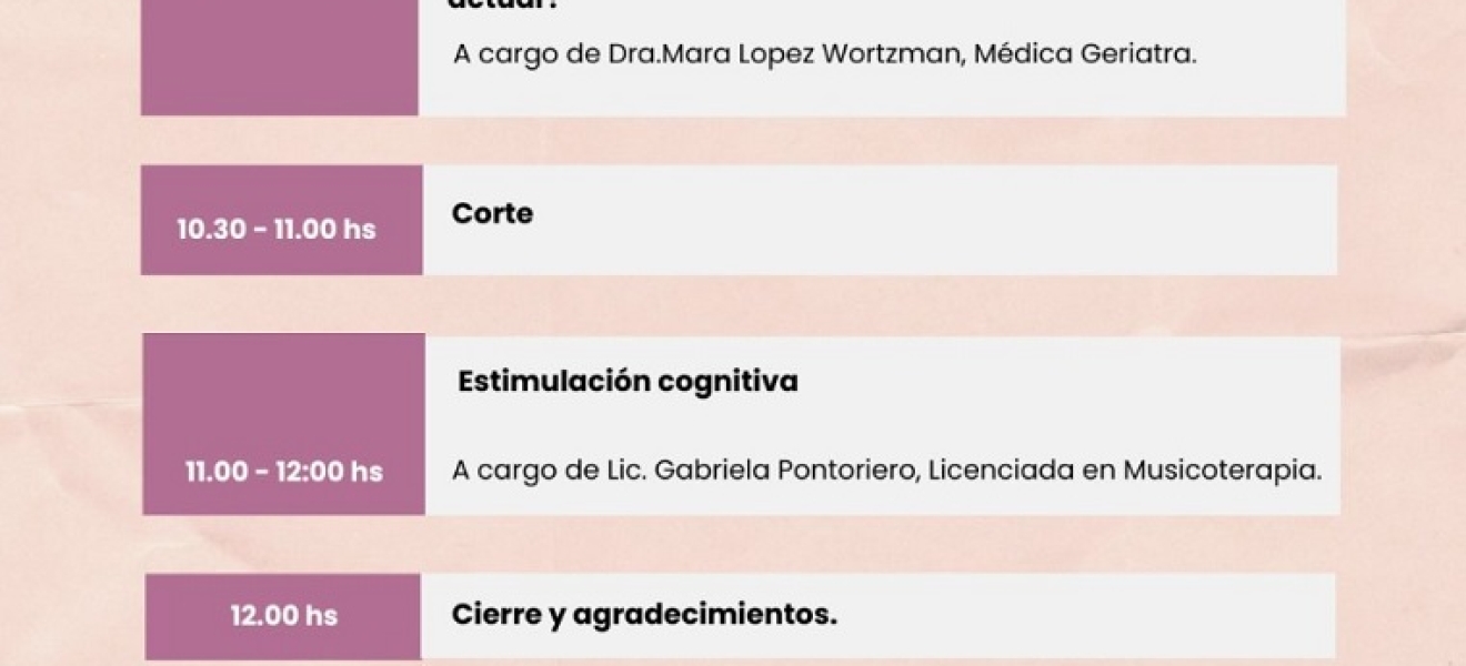 Jornada de Gerontología y Geriatría en Bariloche 