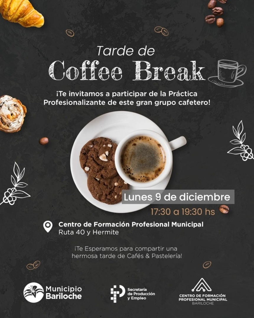 Bariloche: Invitan a la muestra del Curso de Cafetería del Centro de Formación Profesional del Municipio