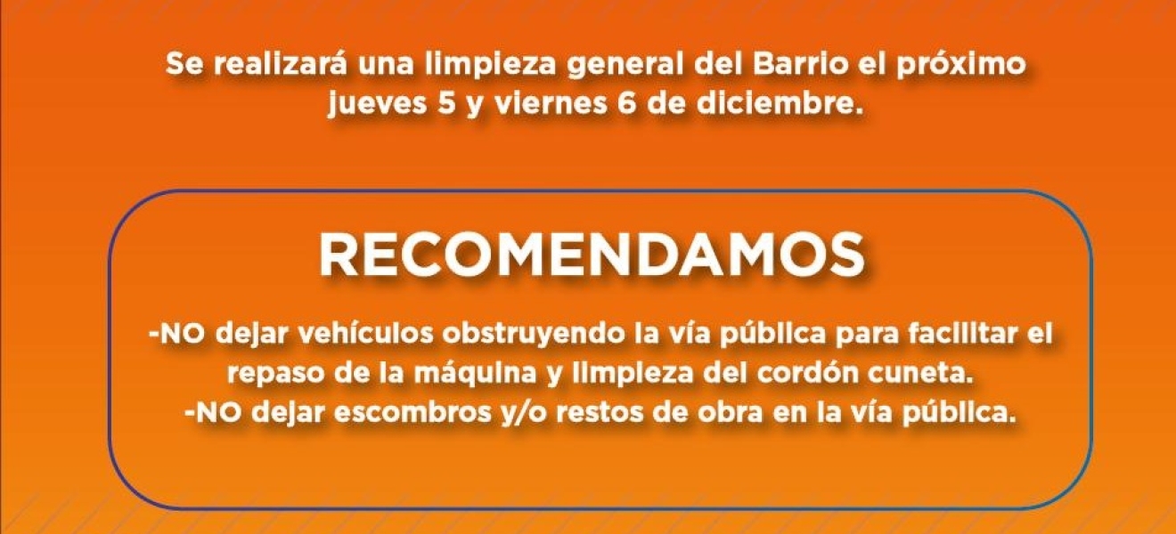 Bariloche: Se realizará una jornada de limpieza en el barrio Santo Cristo