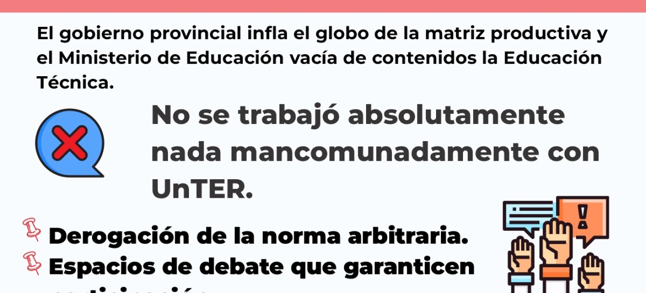 El Ministerio de Educación vacía de contenidos la educación técnica de Río Negro