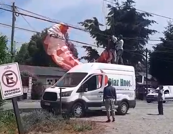 Bariloche: accidente de una turista parapentista en inmediaciones del Teleférico Cerro Otto