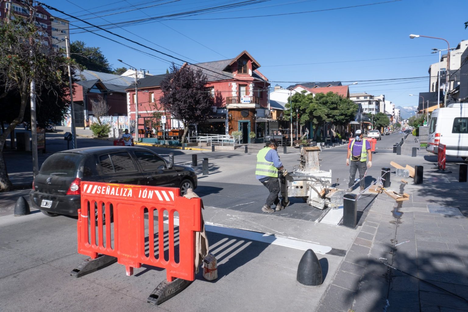 Nuevas demarcaciones viales en el microcentro de Bariloche