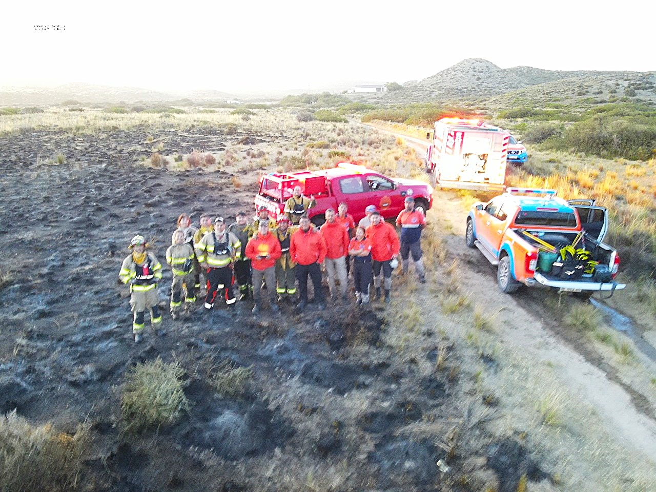 Chubut actuó con rapidez para extinguir incendio en Bahía Cracker