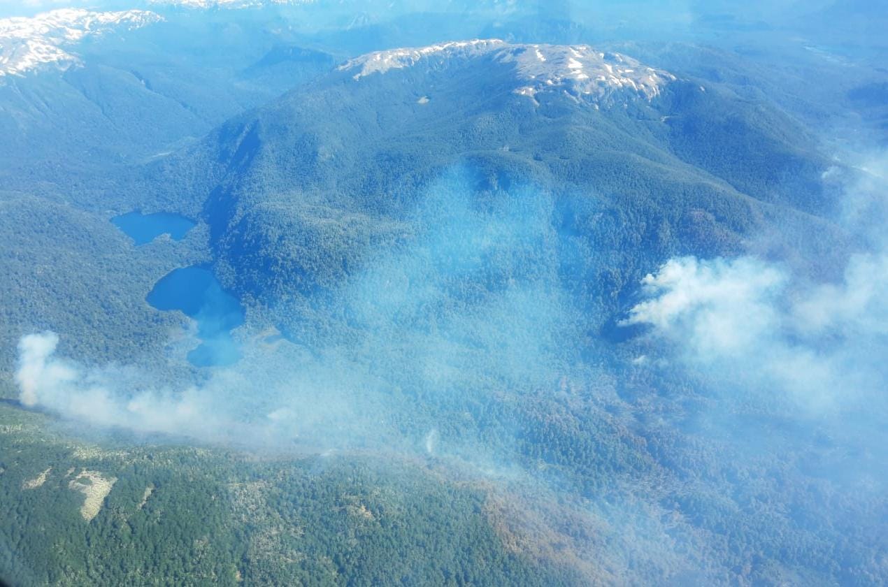 Incendio en Los Manzanos sigue activo pero no se desplazaba hacia zonas pobladas