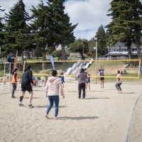 Pese al viento se vivió una buena jornada de Beach Voley en Bariloche