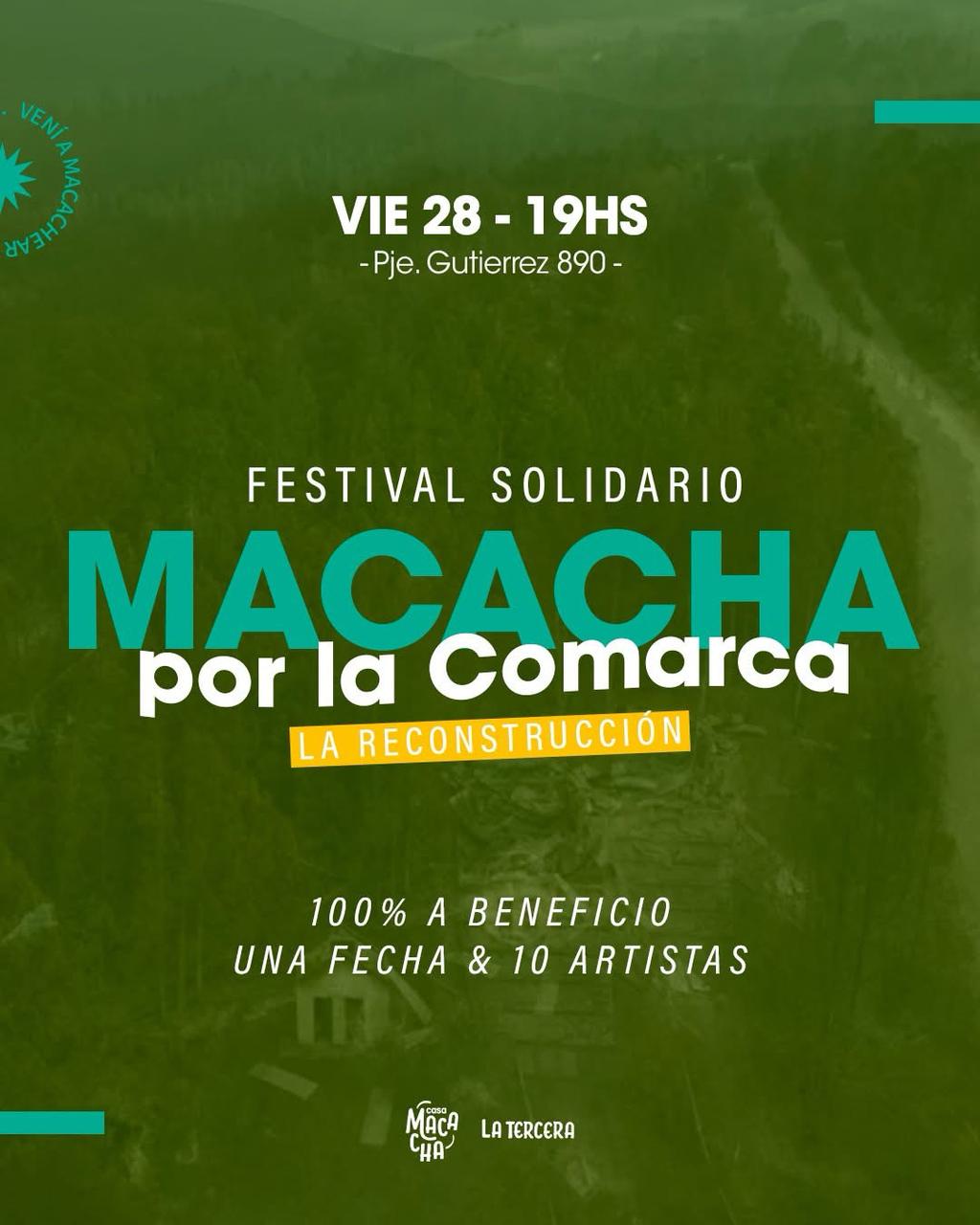 Bariloche: Festi Macacha por la Comarca, la Reconstrucción