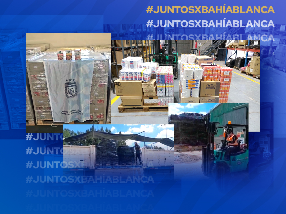 (((video))) La AFA se suma a la campaña Solidaria #JUNTOSXBAHIABLANCA