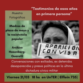 Charla en Bariloche: Testimonios en primera persona sobre la dictadura cívico-militar
