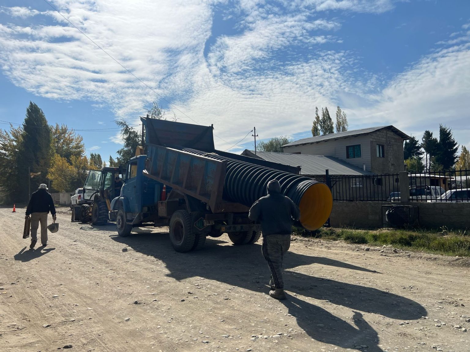 Colocación de un pluvial en el barrio El Frutillar