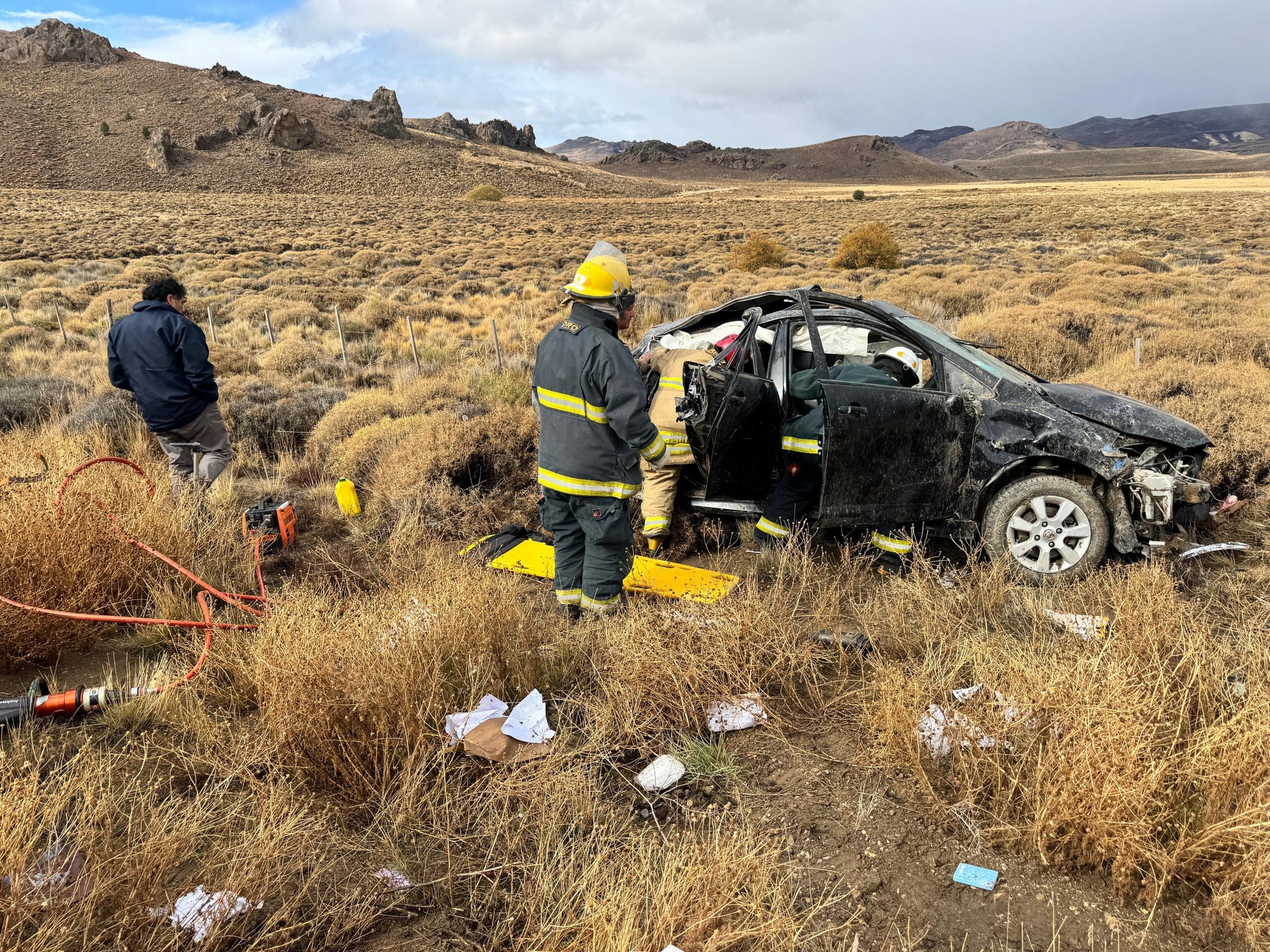 Tres heridos tras un vuelco en la Ruta 23: el periodista Fernando Núñez permanece internado