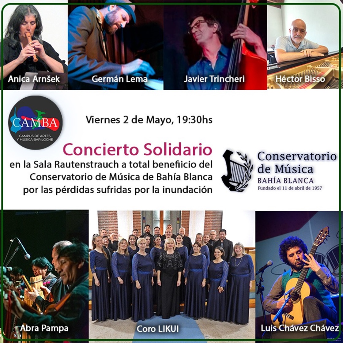 Bariloche: Concierto a beneficio del Conservatorio de Música de Bahía Blanca