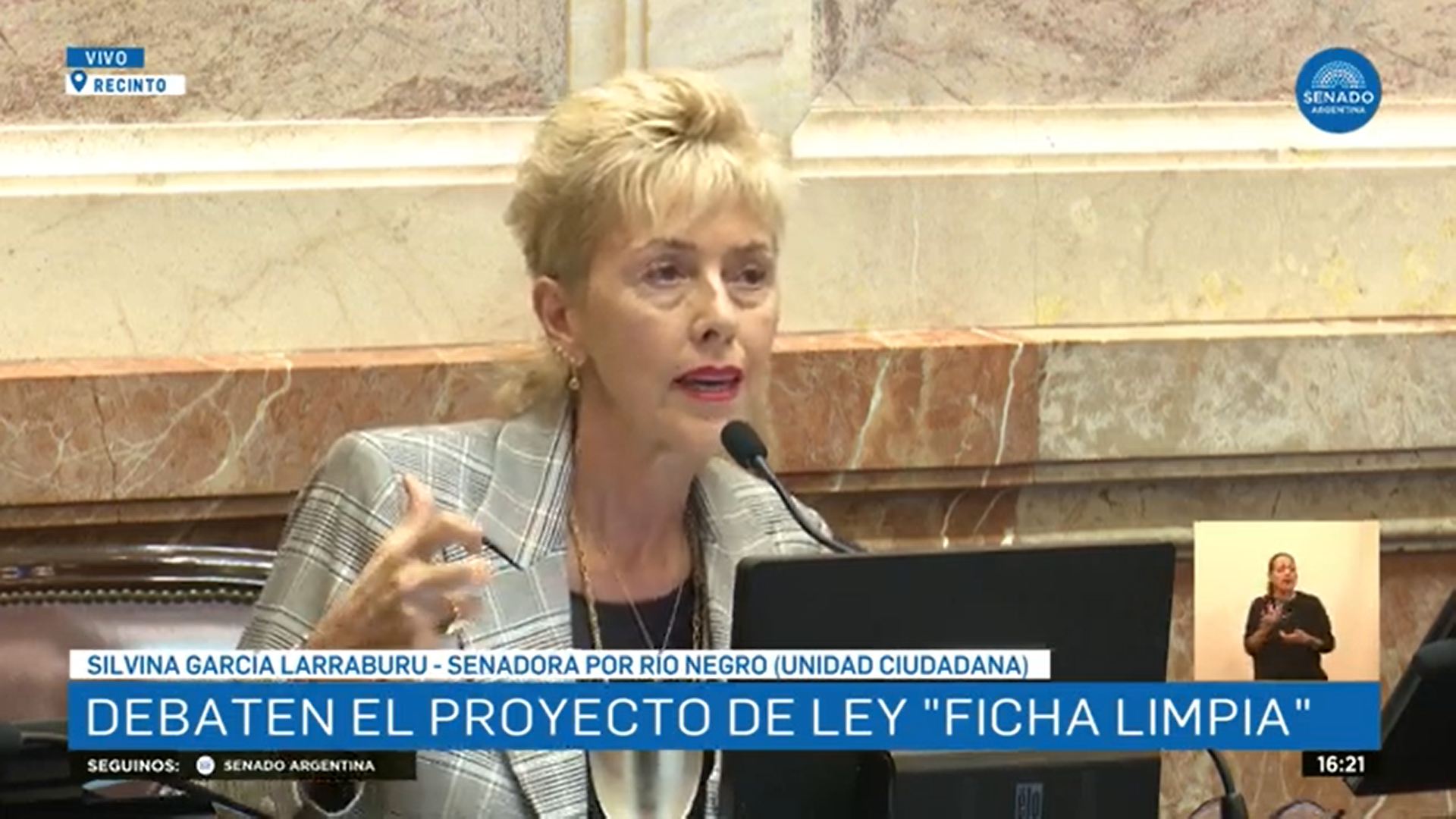 (((video))) García Larraburu denunció que Ficha Limpia busca proscribir los logros del peronismo