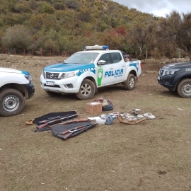 Operativo conjunto con Chubut: secuestran 48 armas y más de 50 cabezas de ciervo