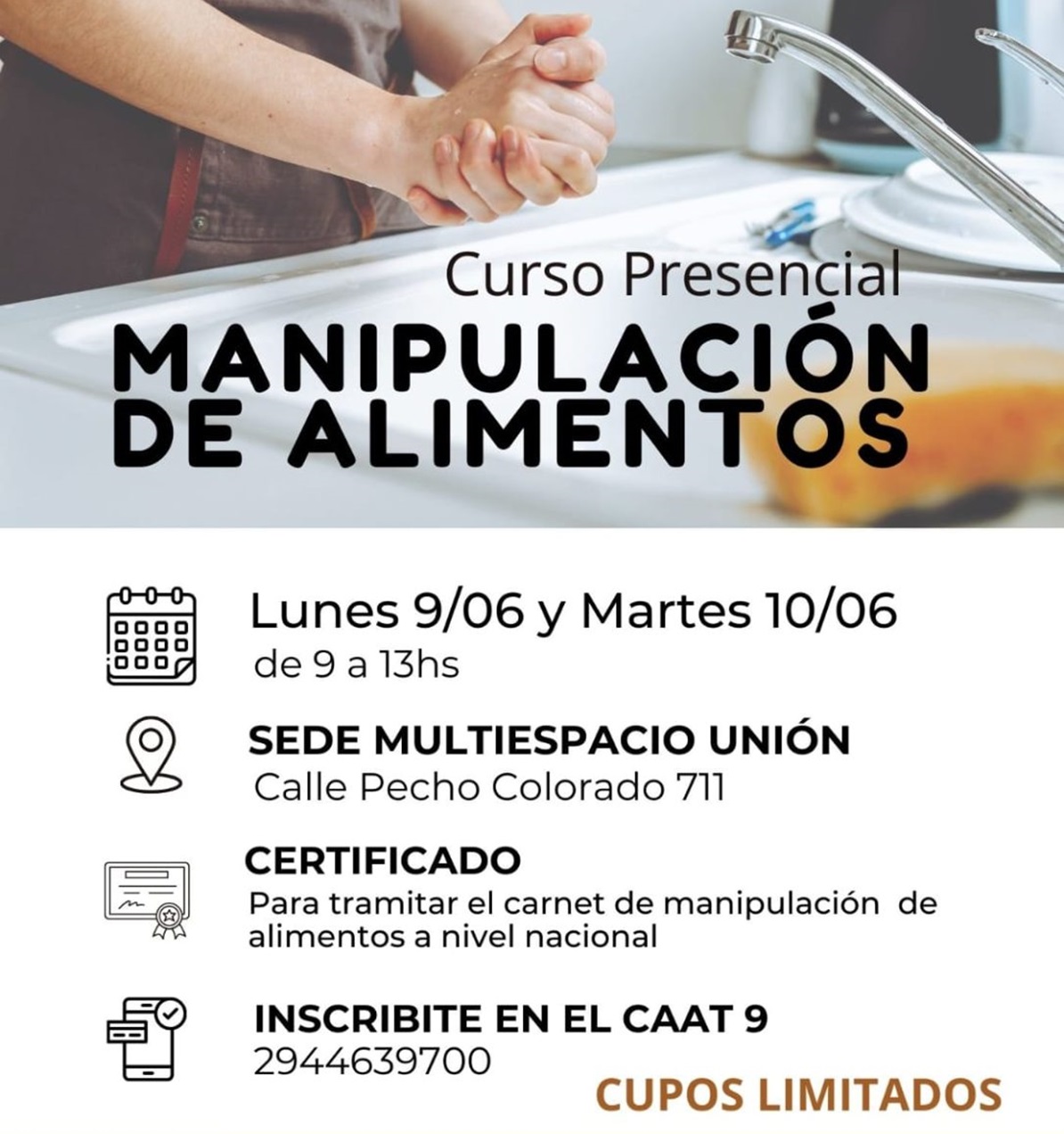 Curso gratuito de Manipulación de Alimentos con certificación oficial