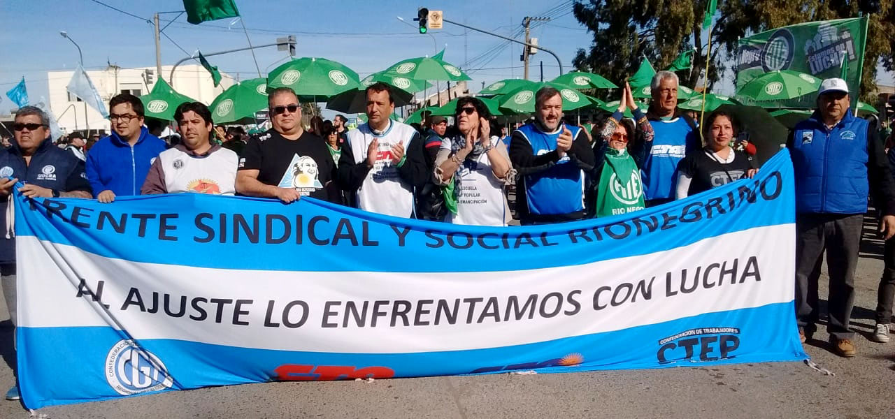 El Frente Sindical Río Negro convoca a la jornada de protesta este jueves 22