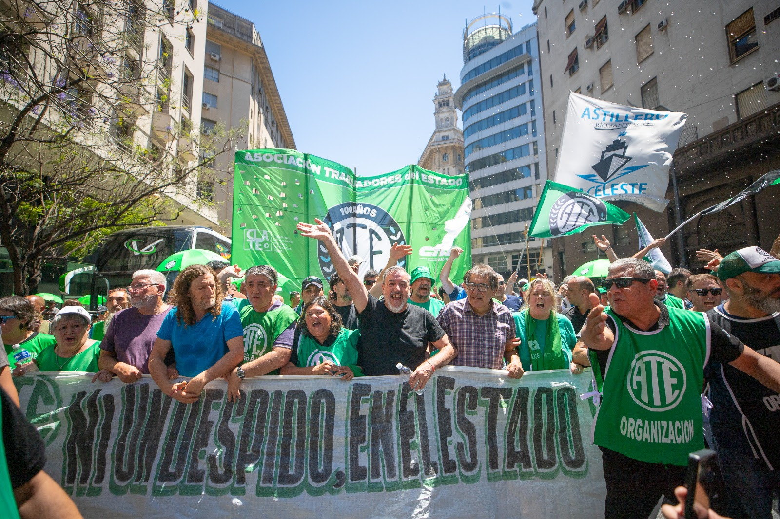La medida de fuerza de ATE supera el 90% de adhesión y cobra fuerza la movilización a Economía
