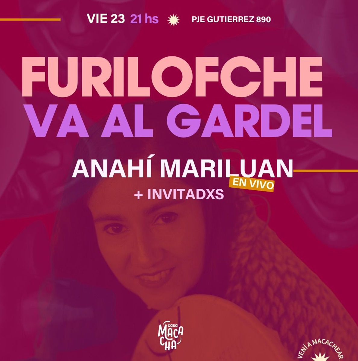 Furilofche va al Gardel: Anahí Mariluán celebra la nominación con un concierto en Casa Macacha