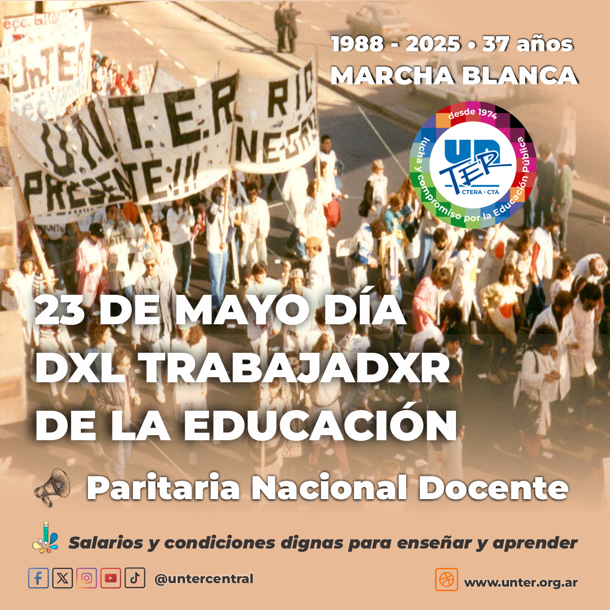(((video))) 23 de mayo, 37 años de la Marcha Blanca