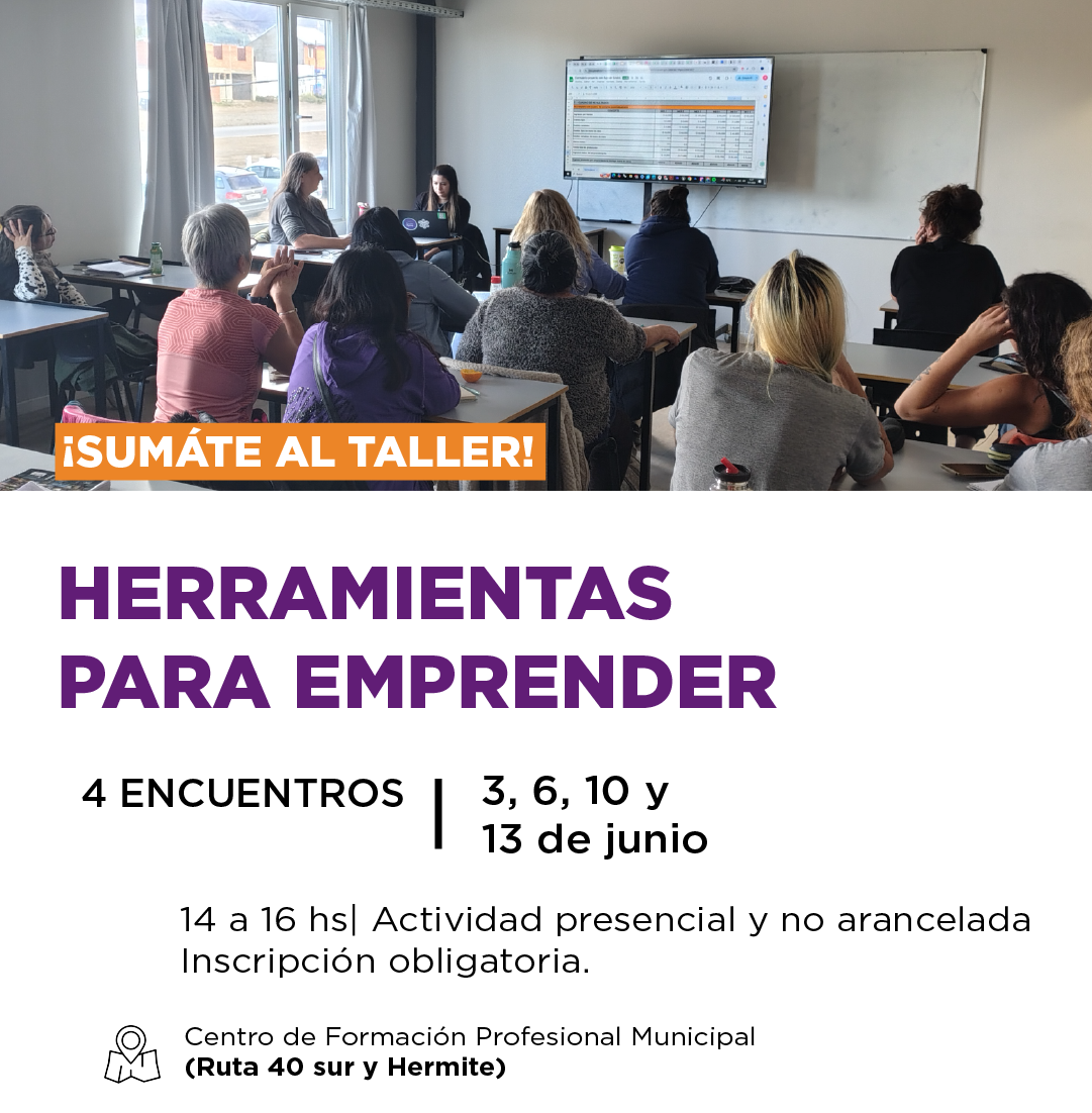 Convocan al taller Herramientas para Emprender