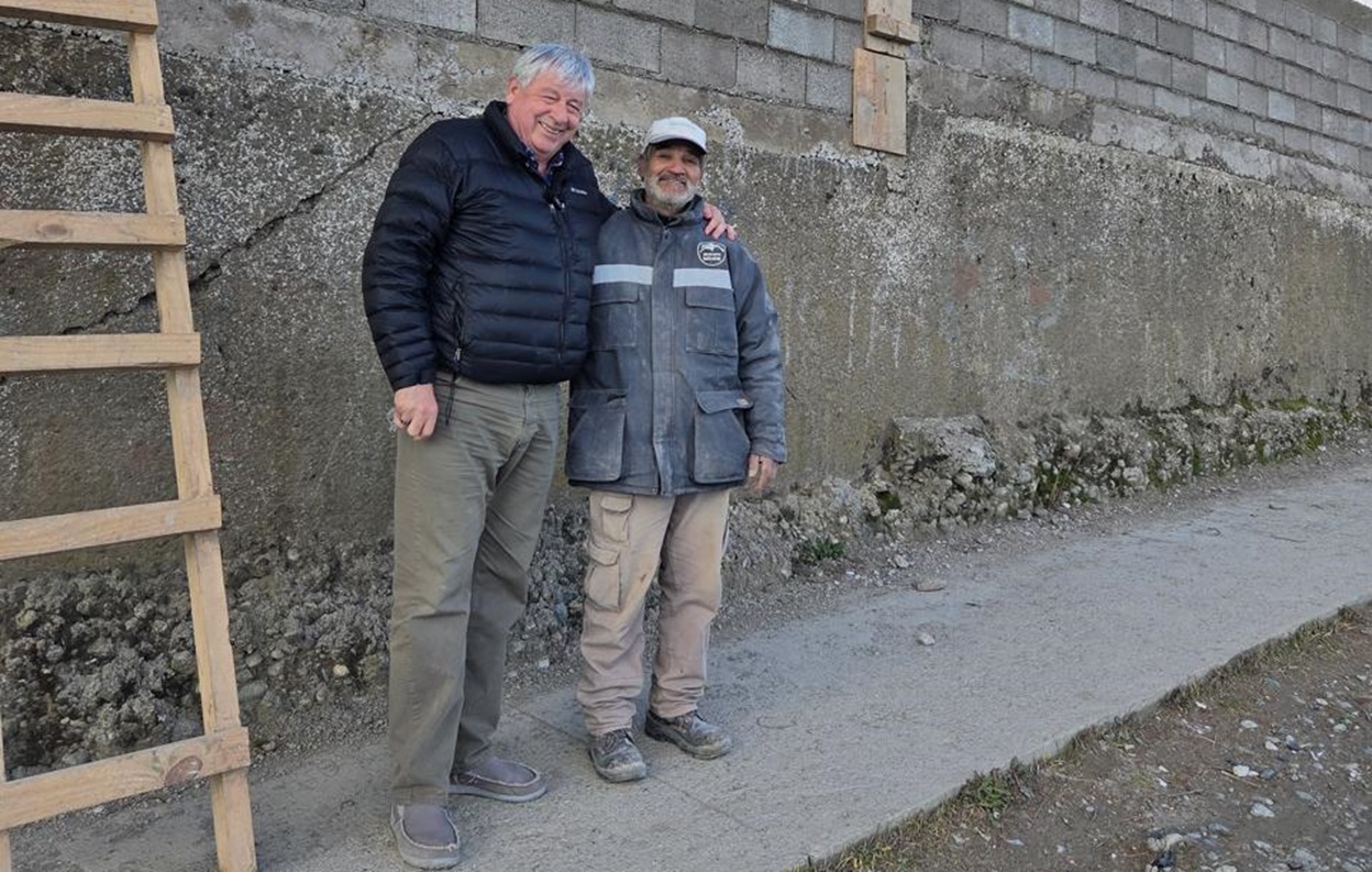 El intendente visitó la obra del cementerio municipal