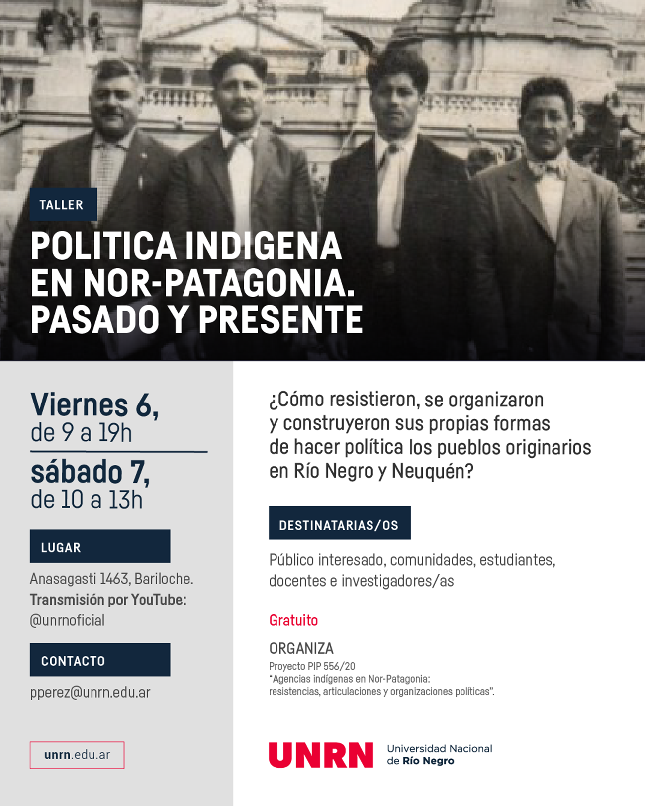 Taller sobre política indígena en Nor-Patagonia: pasado y presente