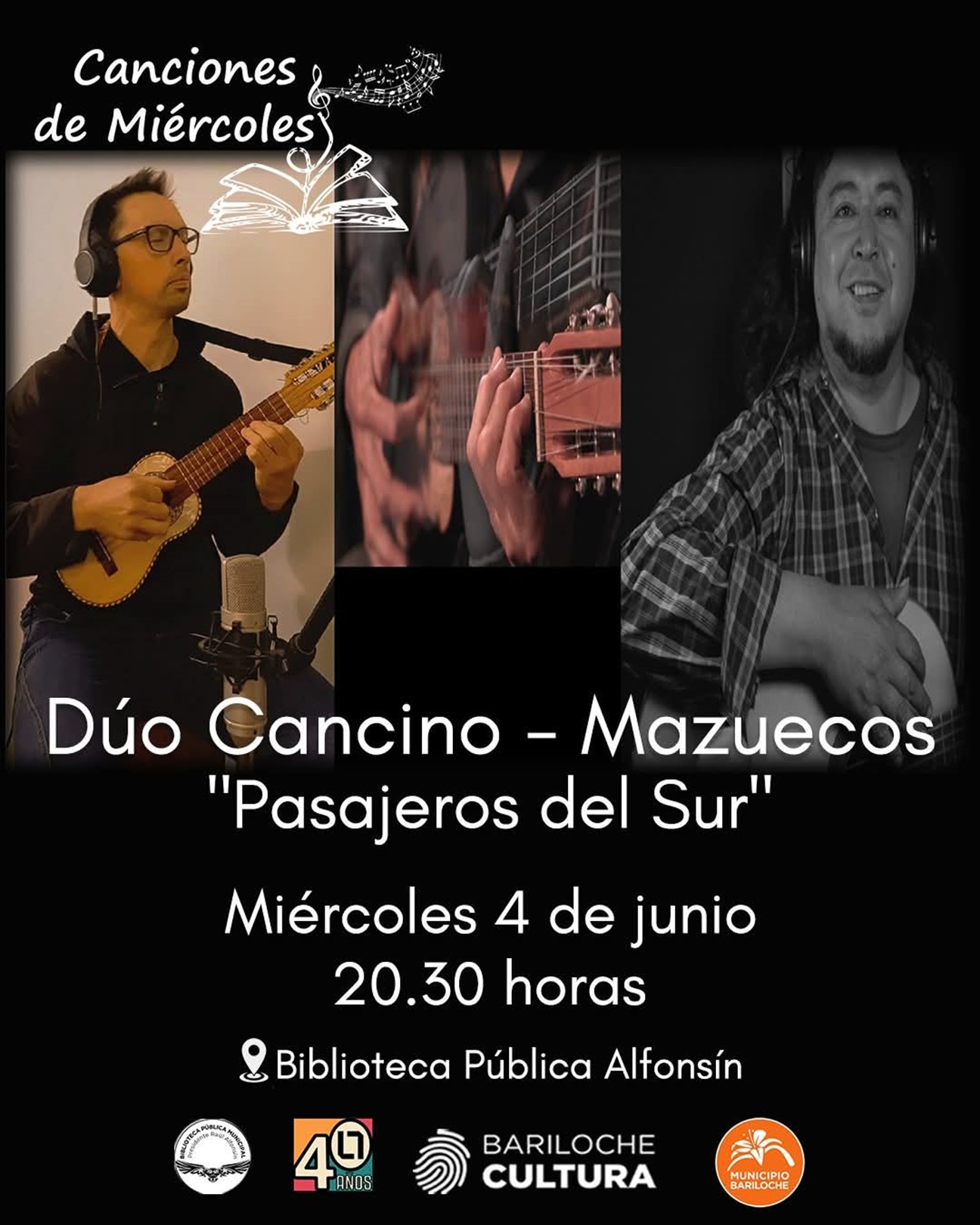 El Dúo Cancino-Mazuecos se presenta hoy en el ciclo Canciones de Miércoles