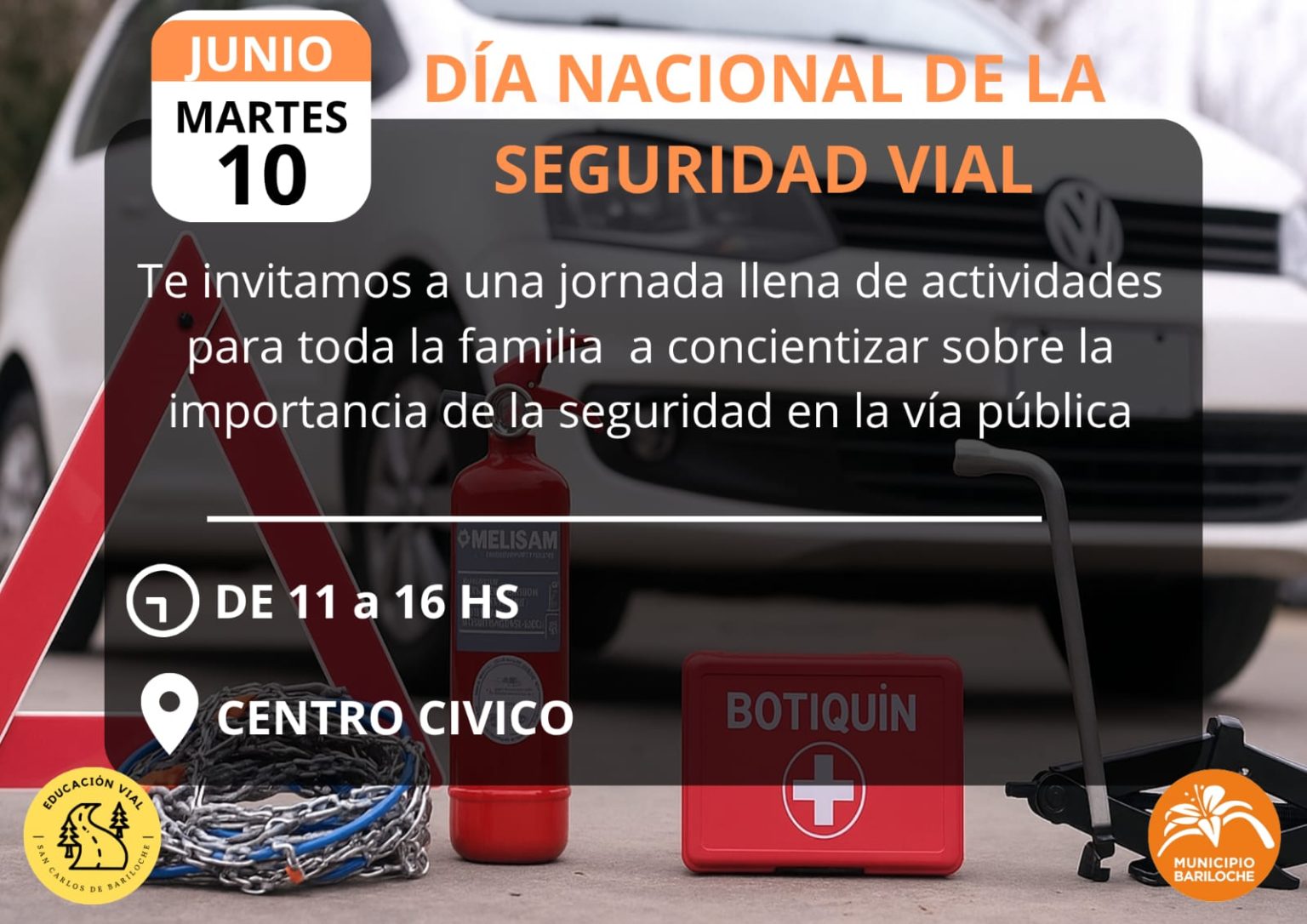 Este martes se realiza la jornada familiar por la Seguridad Vial en el Centro Cívico