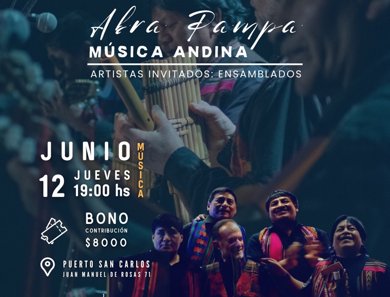 Abra Pampa se presenta este jueves 12 en el Puerto San Carlos