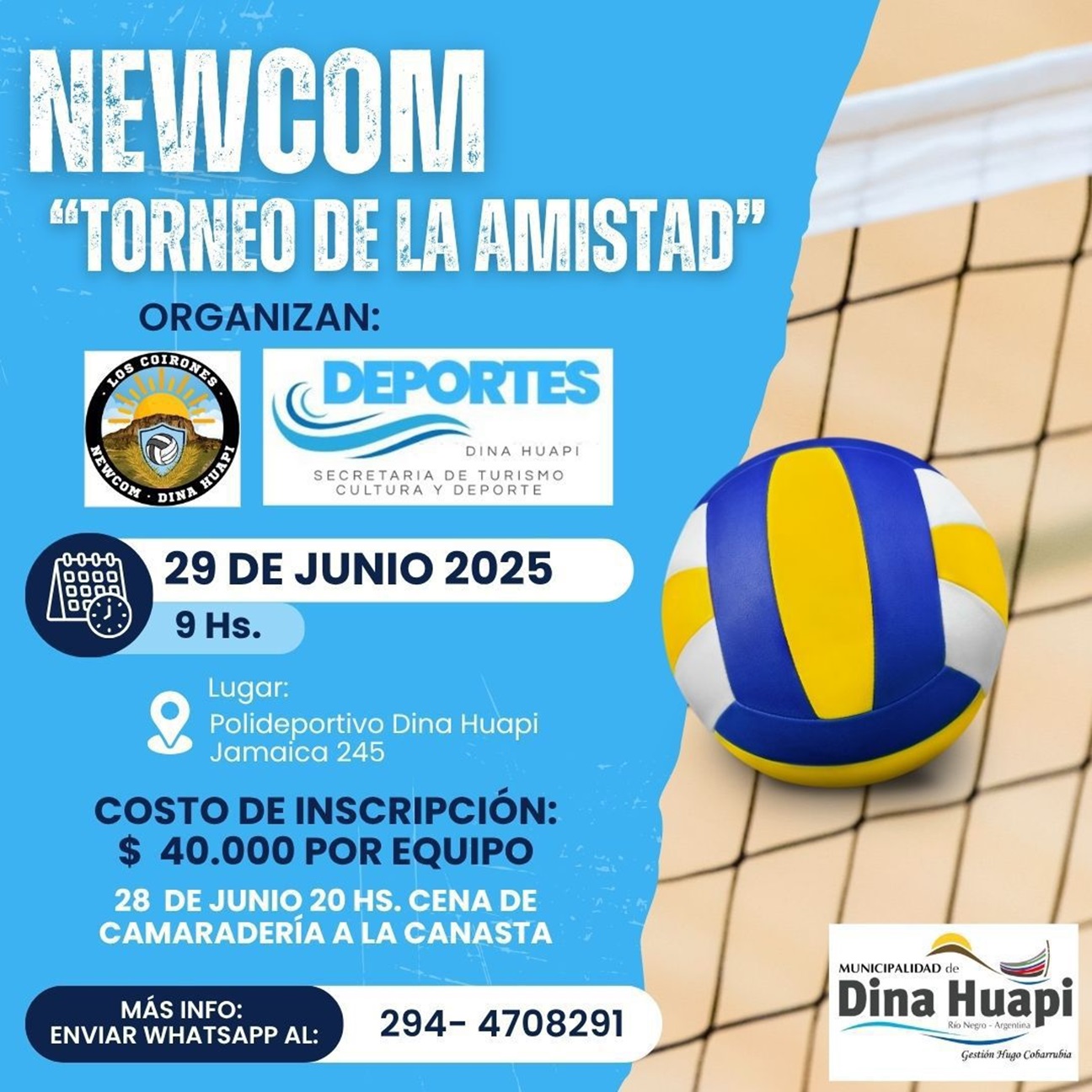 Se viene el Torneo de la Amistad de Newcom en Dina Huapi
